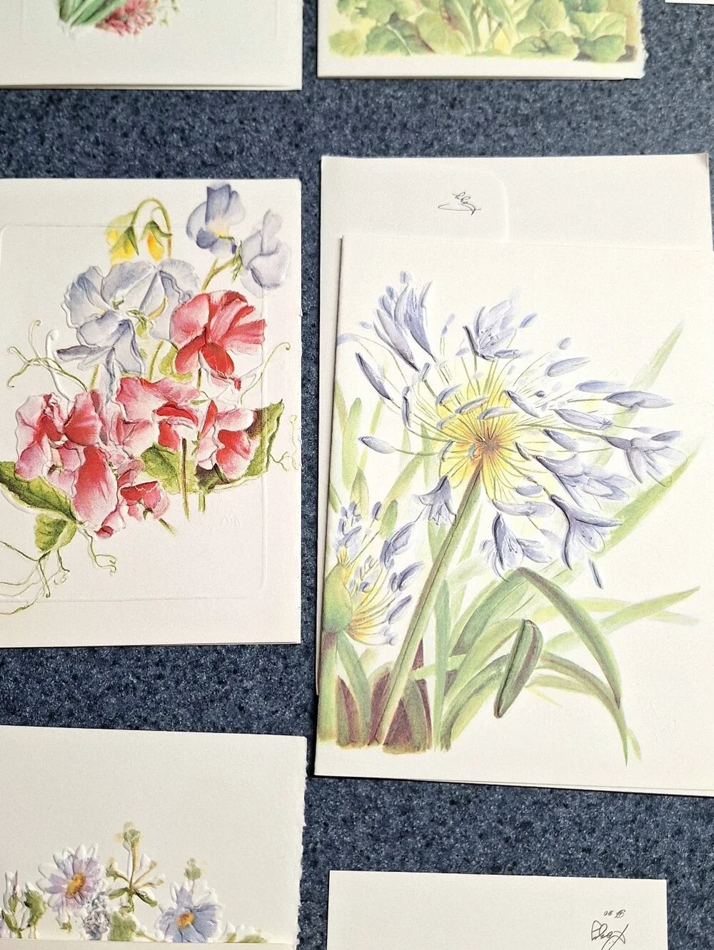 Rozy Brandwayn Springfield, Or Vintage Limited Edition Signed 3D Floral Card Set